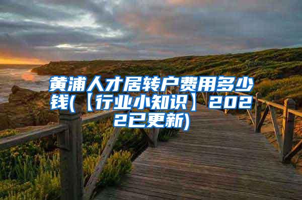 黄浦人才居转户费用多少钱(【行业小知识】2022已更新)