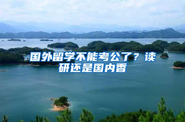 国外留学不能考公了？读研还是国内香
