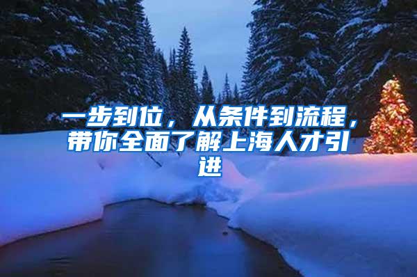 一步到位，从条件到流程，带你全面了解上海人才引进