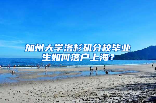加州大学洛杉矶分校毕业生如何落户上海？