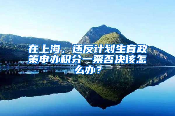 在上海，违反计划生育政策申办积分一票否决该怎么办？