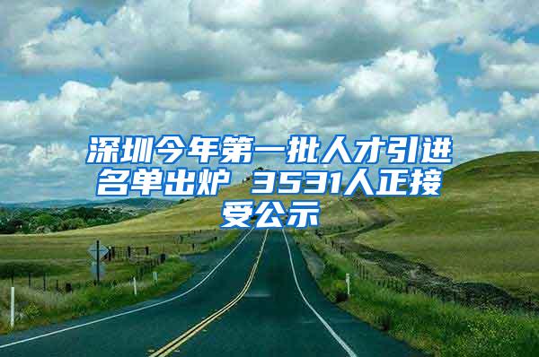 深圳今年第一批人才引进名单出炉 3531人正接受公示