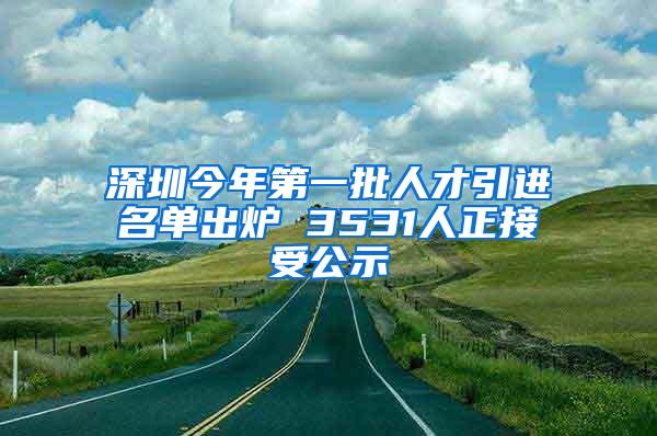 深圳今年第一批人才引进名单出炉 3531人正接受公示