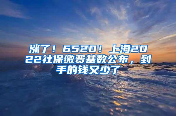 涨了！6520！上海2022社保缴费基数公布，到手的钱又少了