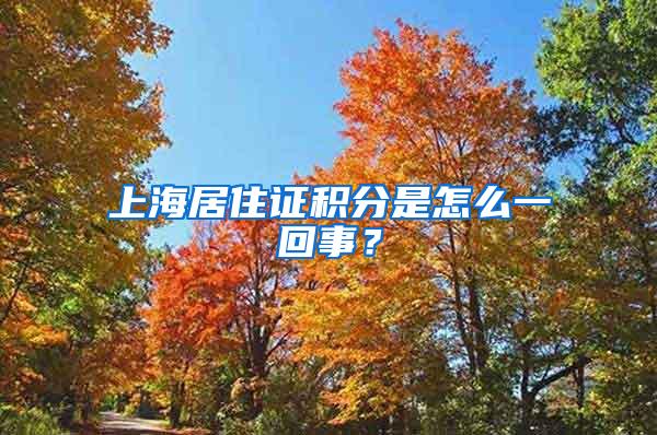上海居住证积分是怎么一回事？