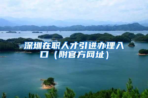 深圳在职人才引进办理入口（附官方网址）