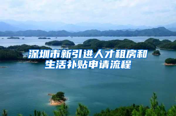 深圳市新引进人才租房和生活补贴申请流程