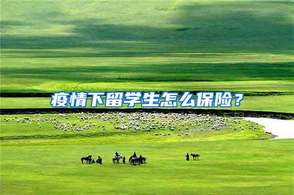 疫情下留学生怎么保险？