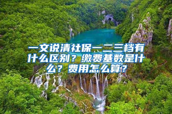 一文说清社保一二三档有什么区别？缴费基数是什么？费用怎么算？