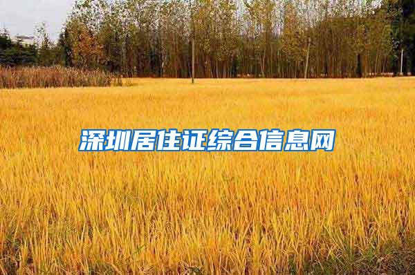 深圳居住证综合信息网