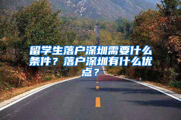 留学生落户深圳需要什么条件？落户深圳有什么优点？