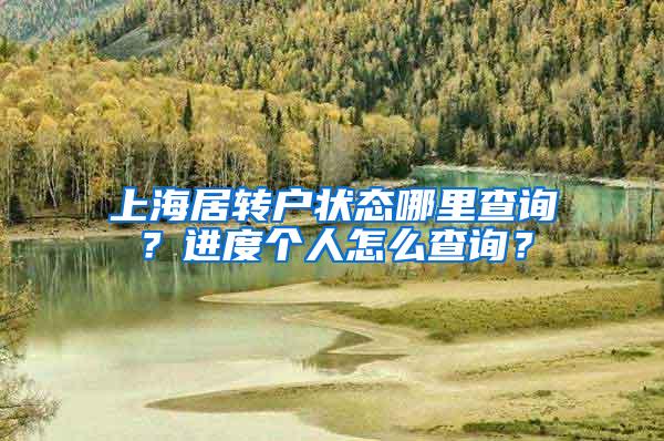 上海居转户状态哪里查询？进度个人怎么查询？