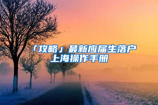 「攻略」最新应届生落户上海操作手册