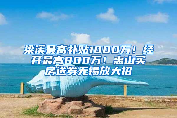 梁溪最高补贴1000万！经开最高800万！惠山买房送券无锡放大招