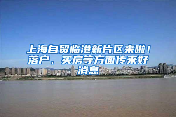 上海自贸临港新片区来啦！落户、买房等方面传来好消息