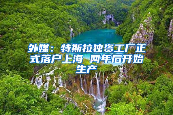 外媒：特斯拉独资工厂正式落户上海 两年后开始生产