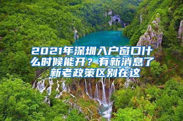 2021年深圳入户窗口什么时候能开？有新消息了 新老政策区别在这