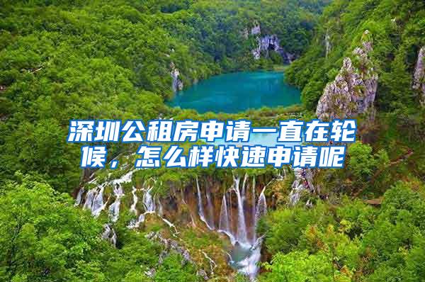 深圳公租房申请一直在轮候，怎么样快速申请呢
