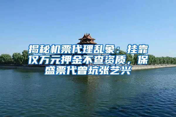 揭秘机票代理乱象：挂靠仅万元押金不查资质，保盛票代曾坑张艺兴