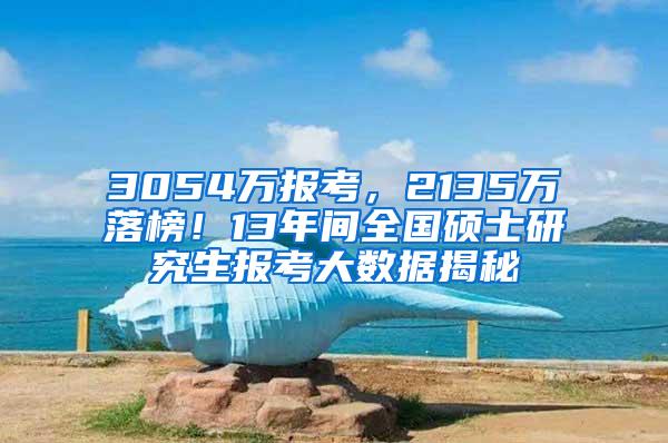 3054万报考，2135万落榜！13年间全国硕士研究生报考大数据揭秘