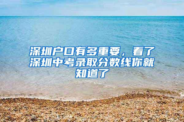 深圳户口有多重要，看了深圳中考录取分数线你就知道了