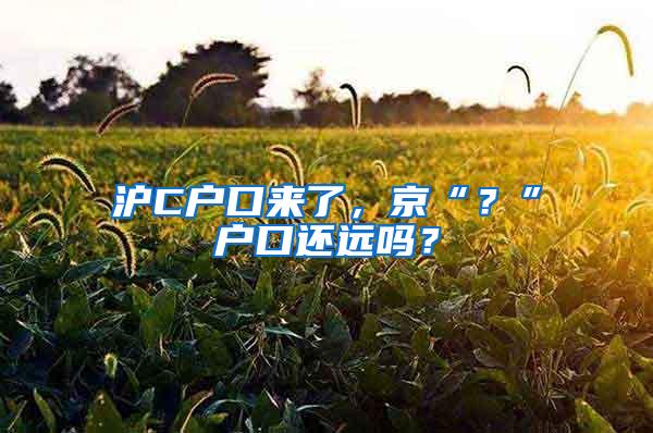 沪C户口来了，京“？”户口还远吗？