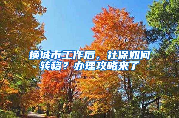 换城市工作后，社保如何转移？办理攻略来了