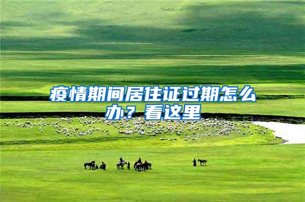 疫情期间居住证过期怎么办？看这里