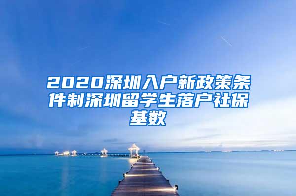 2020深圳入户新政策条件制深圳留学生落户社保基数