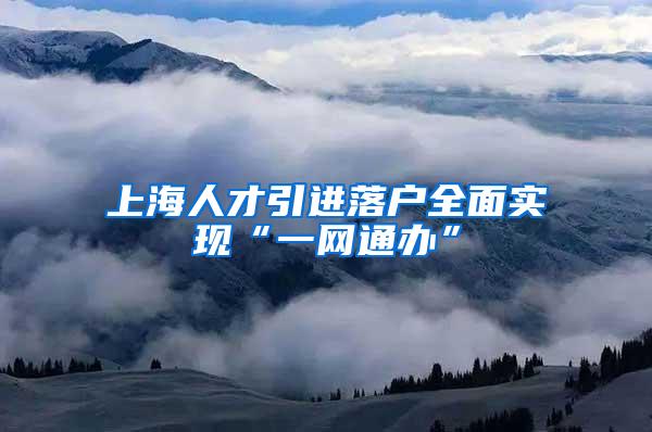 上海人才引进落户全面实现“一网通办”