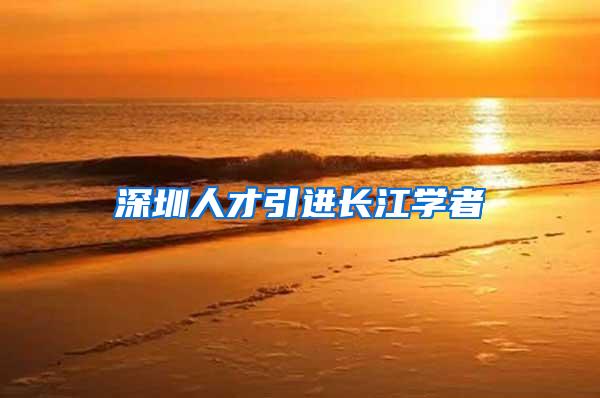 深圳人才引进长江学者