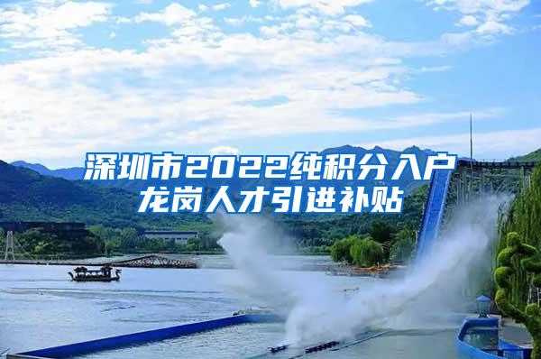 深圳市2022纯积分入户龙岗人才引进补贴