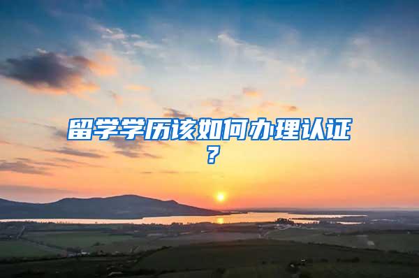 留学学历该如何办理认证？