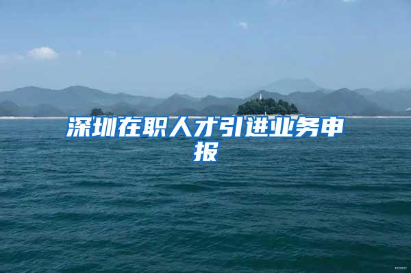 深圳在职人才引进业务申报
