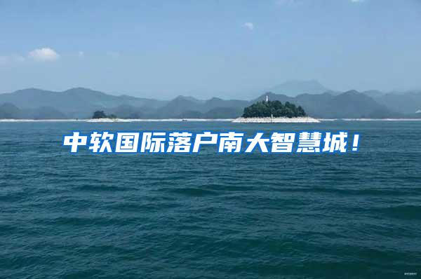 中软国际落户南大智慧城！