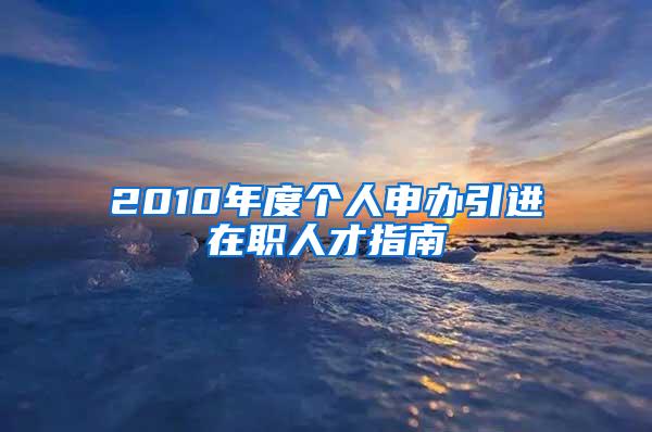 2010年度个人申办引进在职人才指南