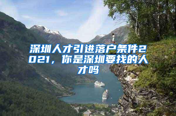 深圳人才引进落户条件2021，你是深圳要找的人才吗