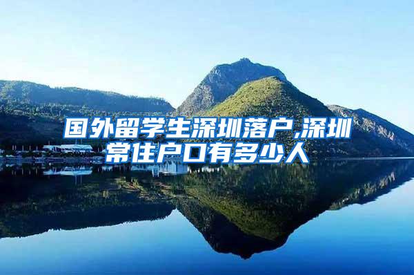 国外留学生深圳落户,深圳常住户口有多少人