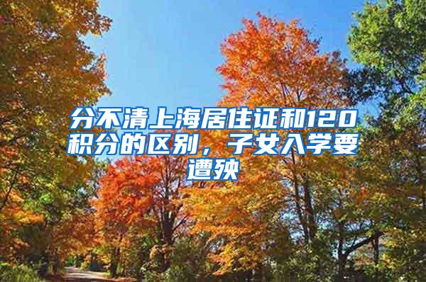 分不清上海居住证和120积分的区别，子女入学要遭殃