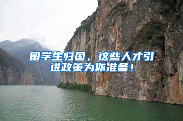 留学生归国，这些人才引进政策为你准备！