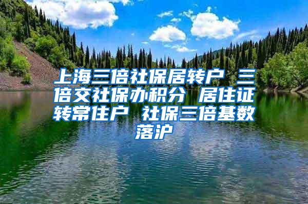 上海三倍社保居转户 三倍交社保办积分 居住证转常住户 社保三倍基数落沪