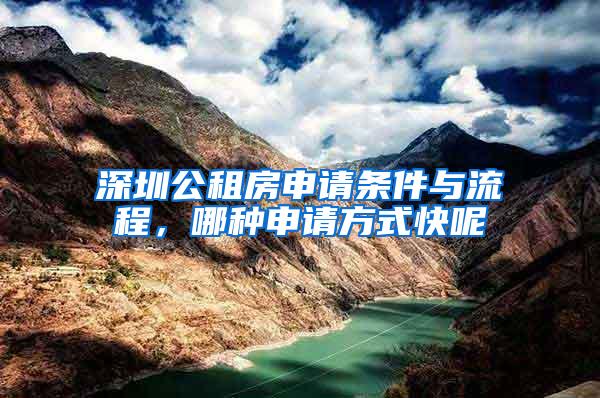深圳公租房申请条件与流程，哪种申请方式快呢