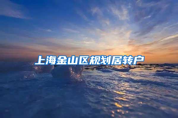 上海金山区规划居转户