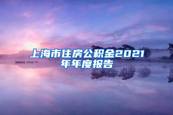 上海市住房公积金2021年年度报告