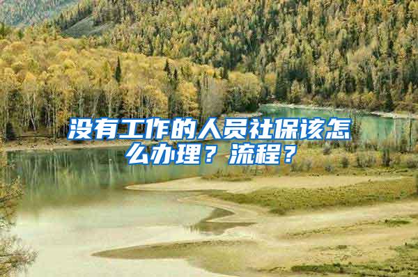 没有工作的人员社保该怎么办理？流程？