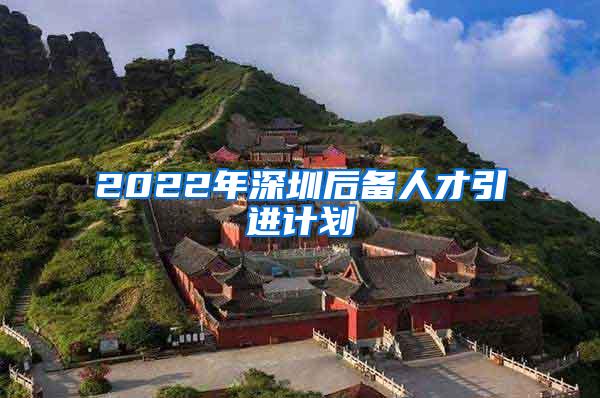 2022年深圳后备人才引进计划