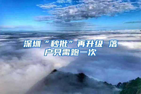 深圳“秒批”再升级 落户只需跑一次