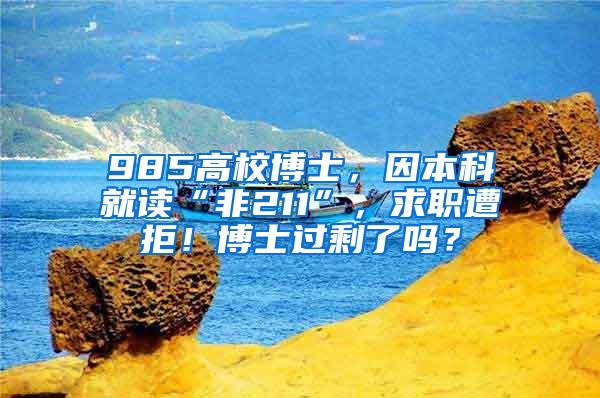 985高校博士，因本科就读“非211”，求职遭拒！博士过剩了吗？