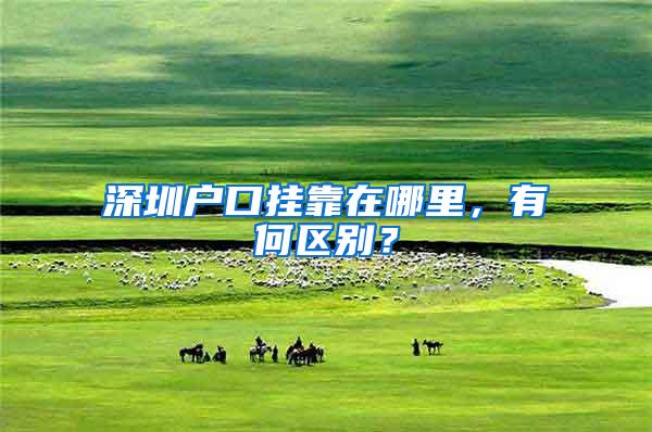 深圳户口挂靠在哪里，有何区别？