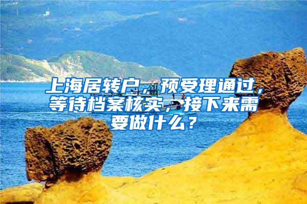 上海居转户，预受理通过，等待档案核实，接下来需要做什么？